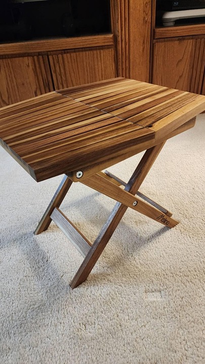 Wooden Folding Table, Acacia Wooden Small Table for Indoor and Outdoor Chestnut