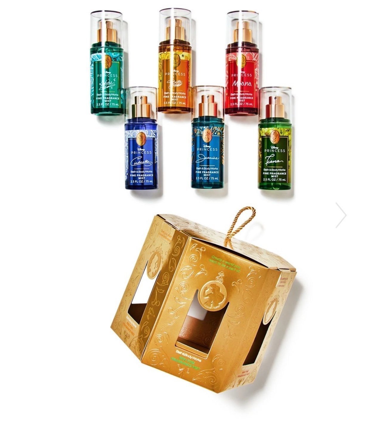 Disney Limited Edition Princess Mini Fine Fragrance Mist Gift Set BBW