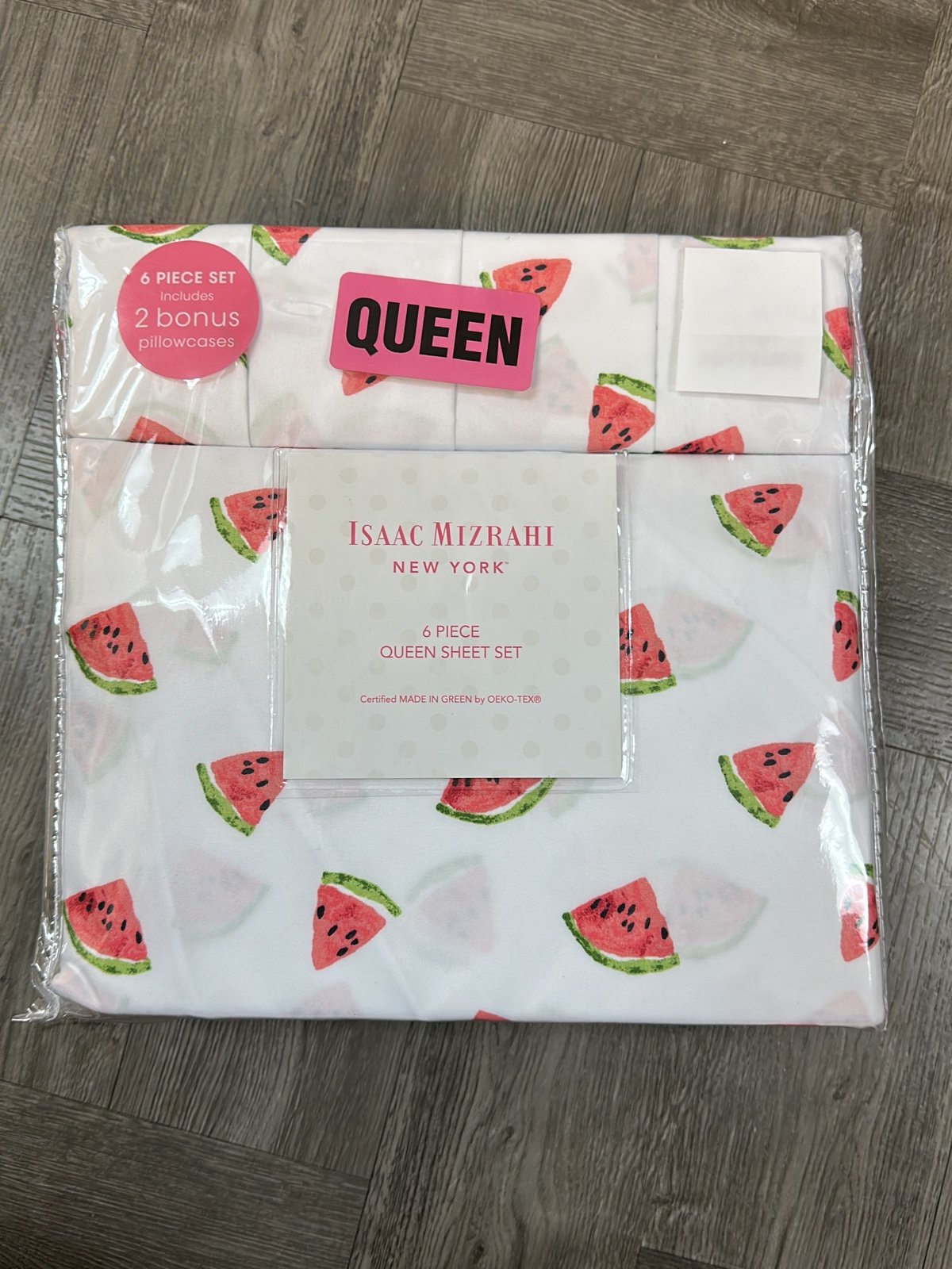Summer watermelon Isaac Mizrahi QUEEN sheet set