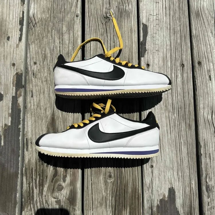 Nike Cortez Basic Leather 'White Black Amarillo' Men’s Size 8.5