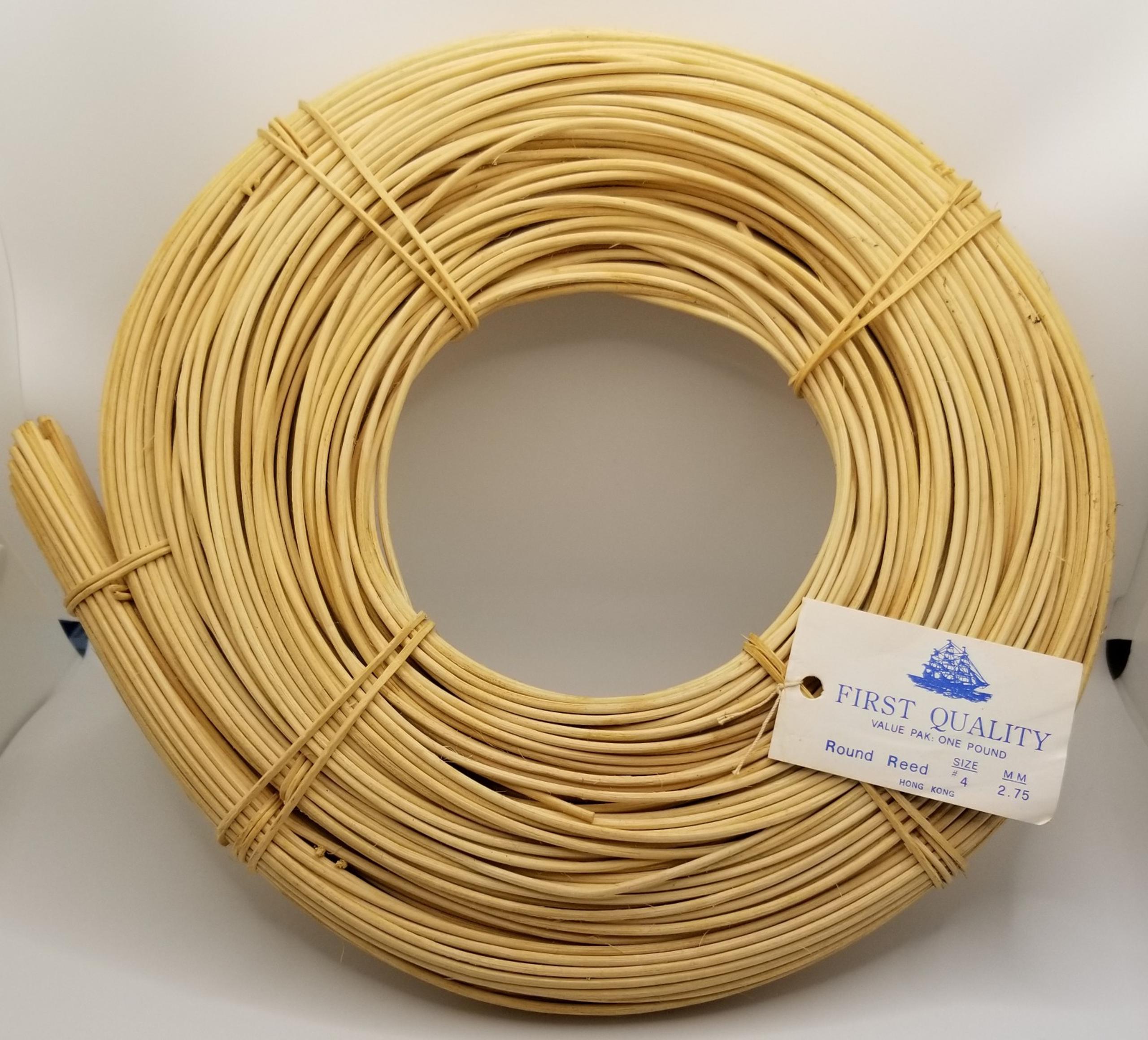 First Quality #4 round reed 2.75mm one pound pack (actual wgt 15.5 oz) new.