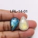 Labradorite & Rainbow Pear Shape Cabochon-2Pc-Lot-LRL-14-01