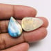 Labradorite & Rainbow Pear Shape Cabochon-2Pc-Lot-LRL-14-01