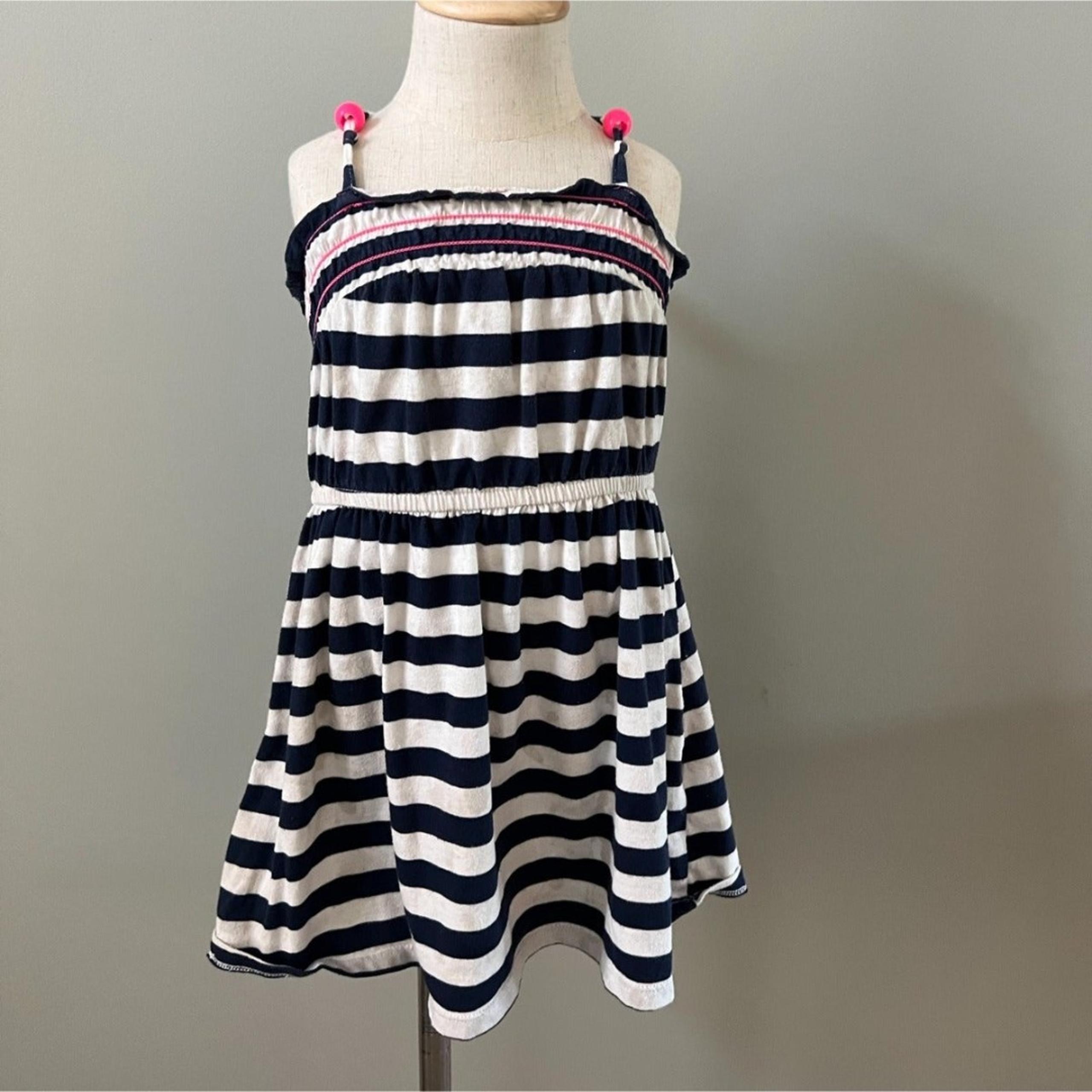 Baby Girls Blue & White Striped Halter Style Summer Cotton Sun Dress by Circo 5T