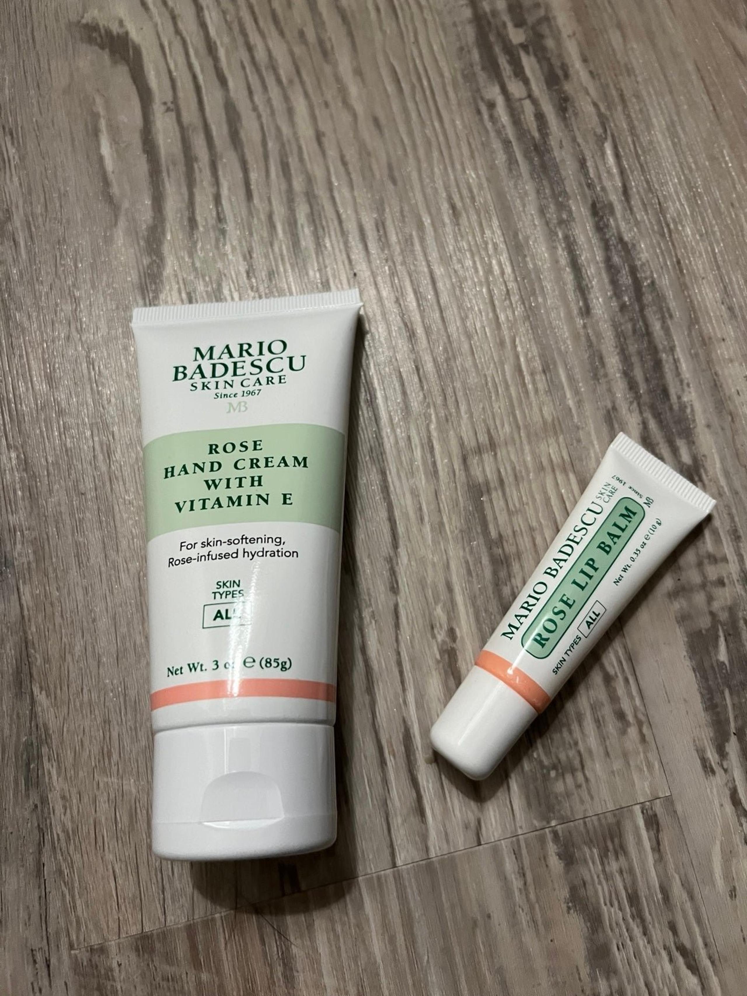 New Mario Badescu Skin Care Set Rose Hydration Duo Hand Cream & Lip Balm