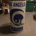 Vintage 1970s Los Angeles Rams Metal Garbage Can