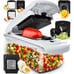 Spiralizer Vegetable/Onion Chopper w/Container/Dicer Cutter(8 in 1, White)