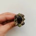 Sterling Silver Smoky Topaz Peridot Statement Cocktail Ring