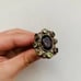 Sterling Silver Smoky Topaz Peridot Statement Cocktail Ring