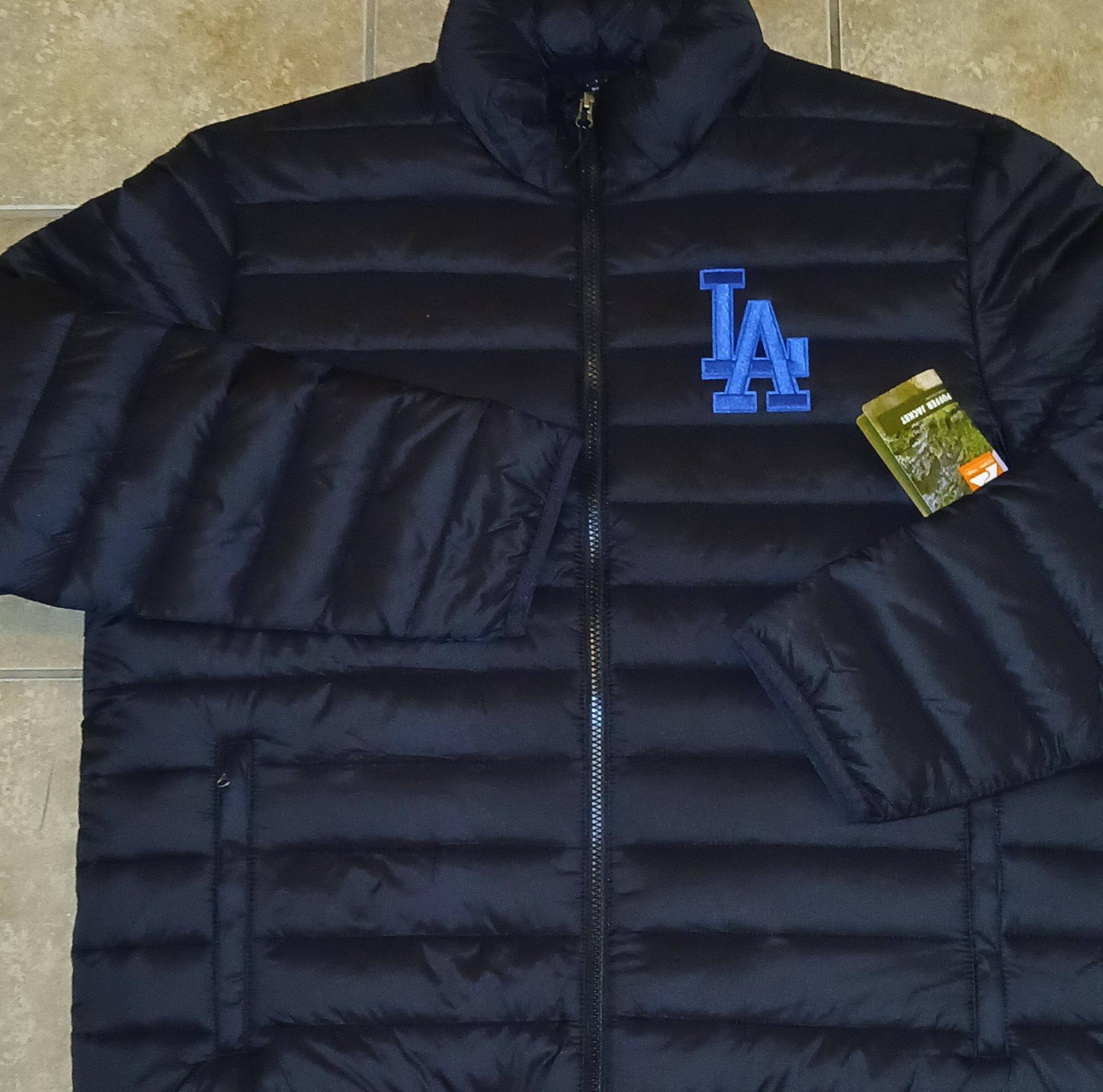 LA Dodgers Men's Full Zip Puffer Jacket Coat NWT embroidered stitched team graph