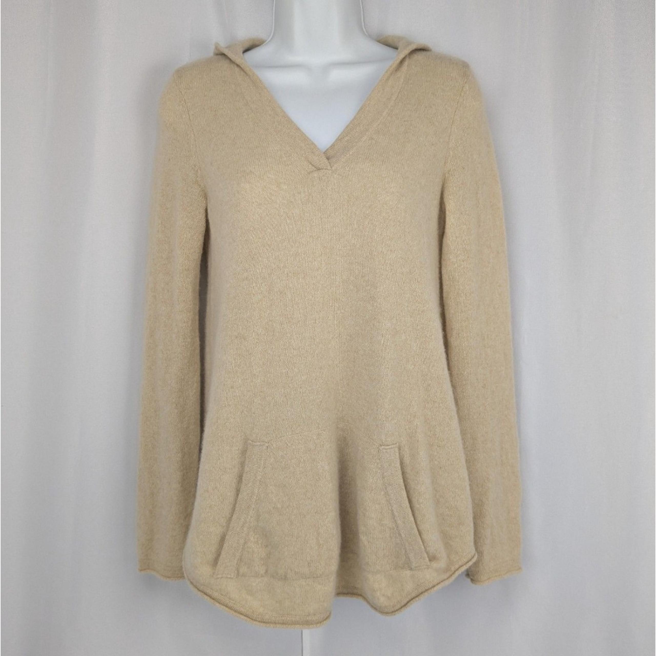 Lilly Pulitzer 100% Cashmere Sawyer Beige Hooded Sweater Women’s Size XS