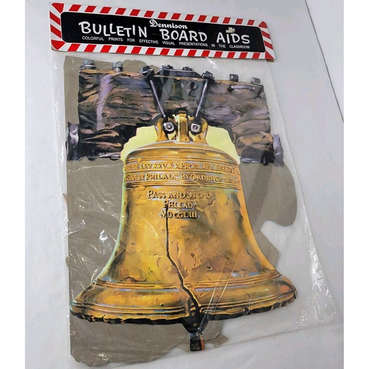 Vtg Dennison Patriotic Die Cuts Bulletin Board USA History Liberty Bell Flag New