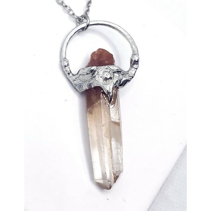 Ghost quartz crystal Necklace