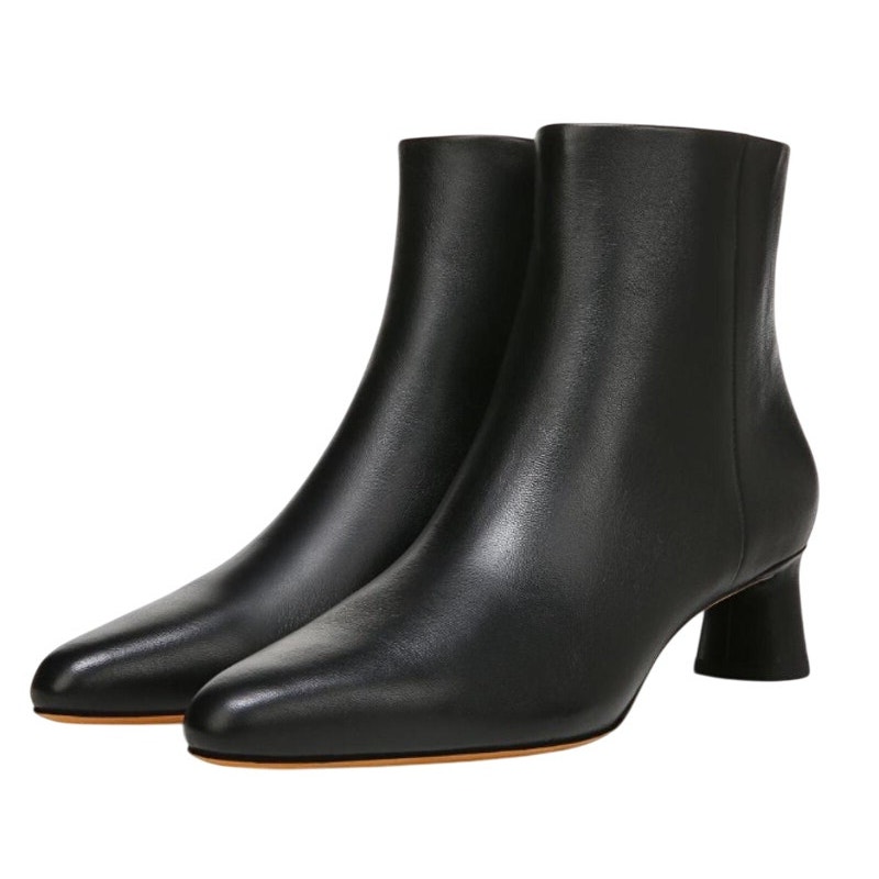 Vince Womens Hilda Ankle Booties US 8.5 M EU 39 Black Leather NIB