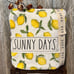 RAE DUNN FARMHOUSE HOME DECOR SUNNY LEMON BED NEW HTF VHTF RD
