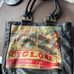 Tote Bag Cyclone Insiders Brand Black Leather Graphic Print Large Bag