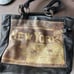 Tote Bag Cyclone Insiders Brand Black Leather Graphic Print Large Bag