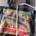 Tote Bag Cyclone Insiders Brand Black Leather Graphic Print Large Bag
