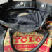 Tote Bag Cyclone Insiders Brand Black Leather Graphic Print Large Bag