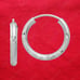 14k White Gold 2mm Diamond-cut Endless Hoop Earrings
