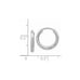 14k White Gold 2mm Diamond-cut Endless Hoop Earrings