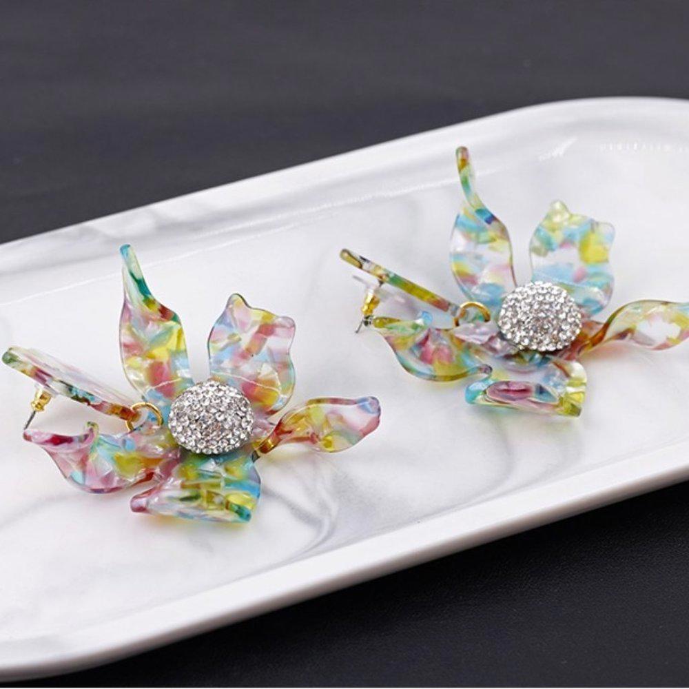 Lele Sadoughi Crystal Lily Earrings