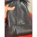 Adrienne Landau WOMEN's Fur Pom Pom BLACK Metallic Beanie Hat NWOT