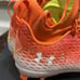 Under Armour Spotlight Lux MC 2.0 Orange Football Cleats 3025082-800 Men Sz 8.5