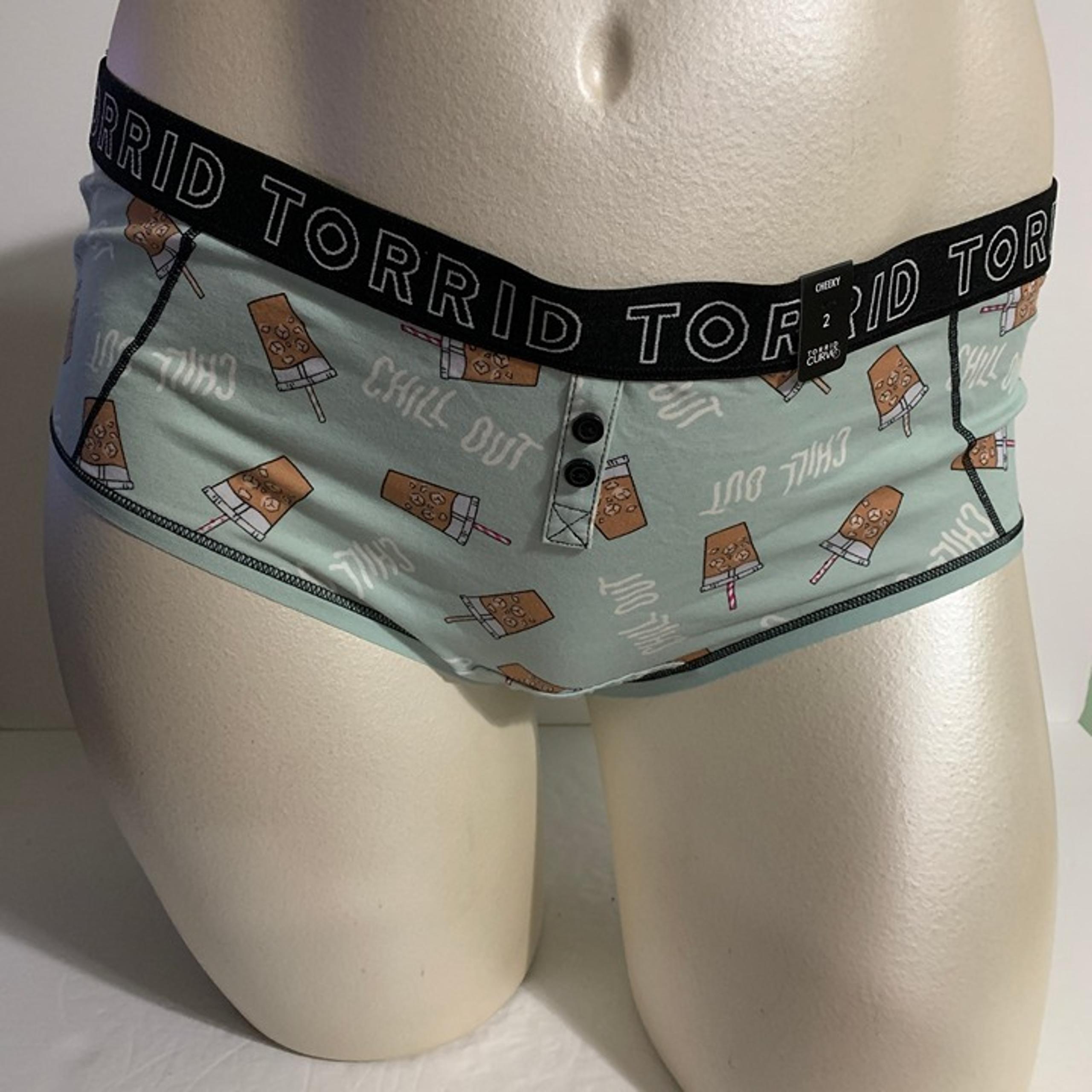 Torrid Cheeky Panties Underwear Iced Coffee Break Chill Out Plus Size 2 18 20