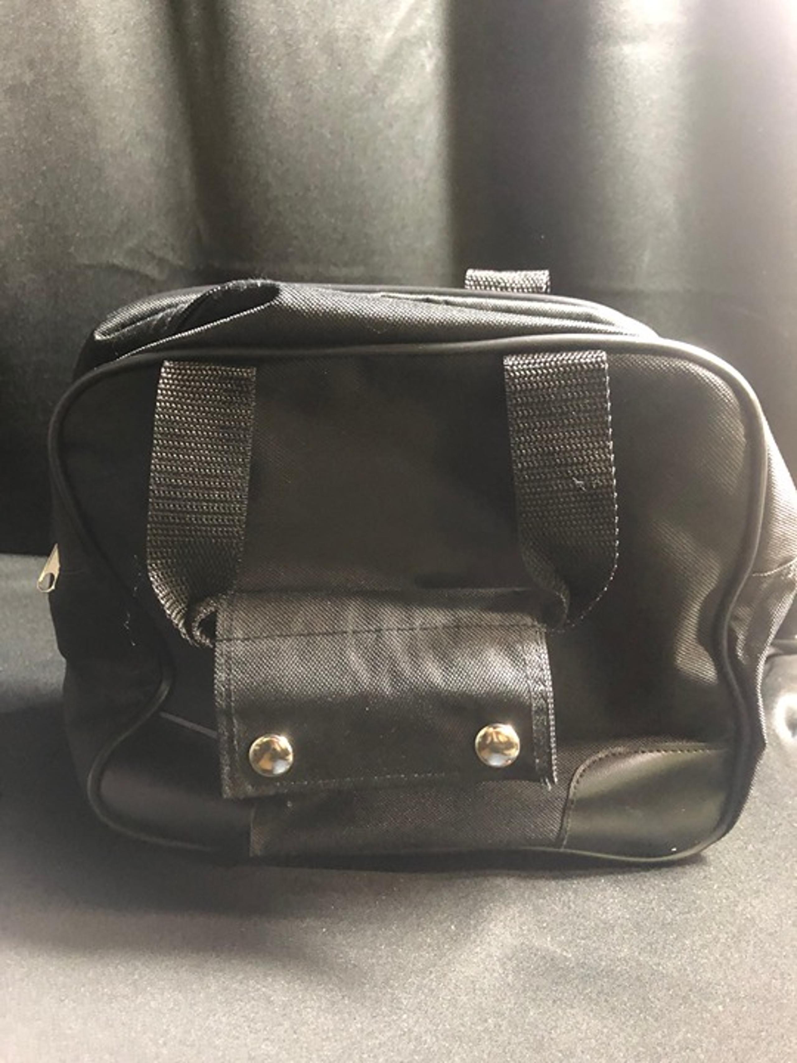 Global New Beginnings Black Travel Tote Bag-9"x11"x4" with Faux Leather Accents.