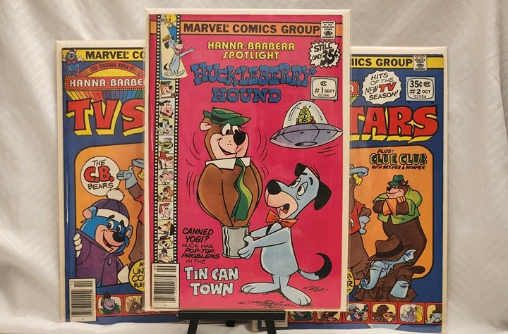 NM90 Lot of 3 Hard to Find Hanna-Barbera Spotlight #1 TVSTARS #2 Marvel Comics