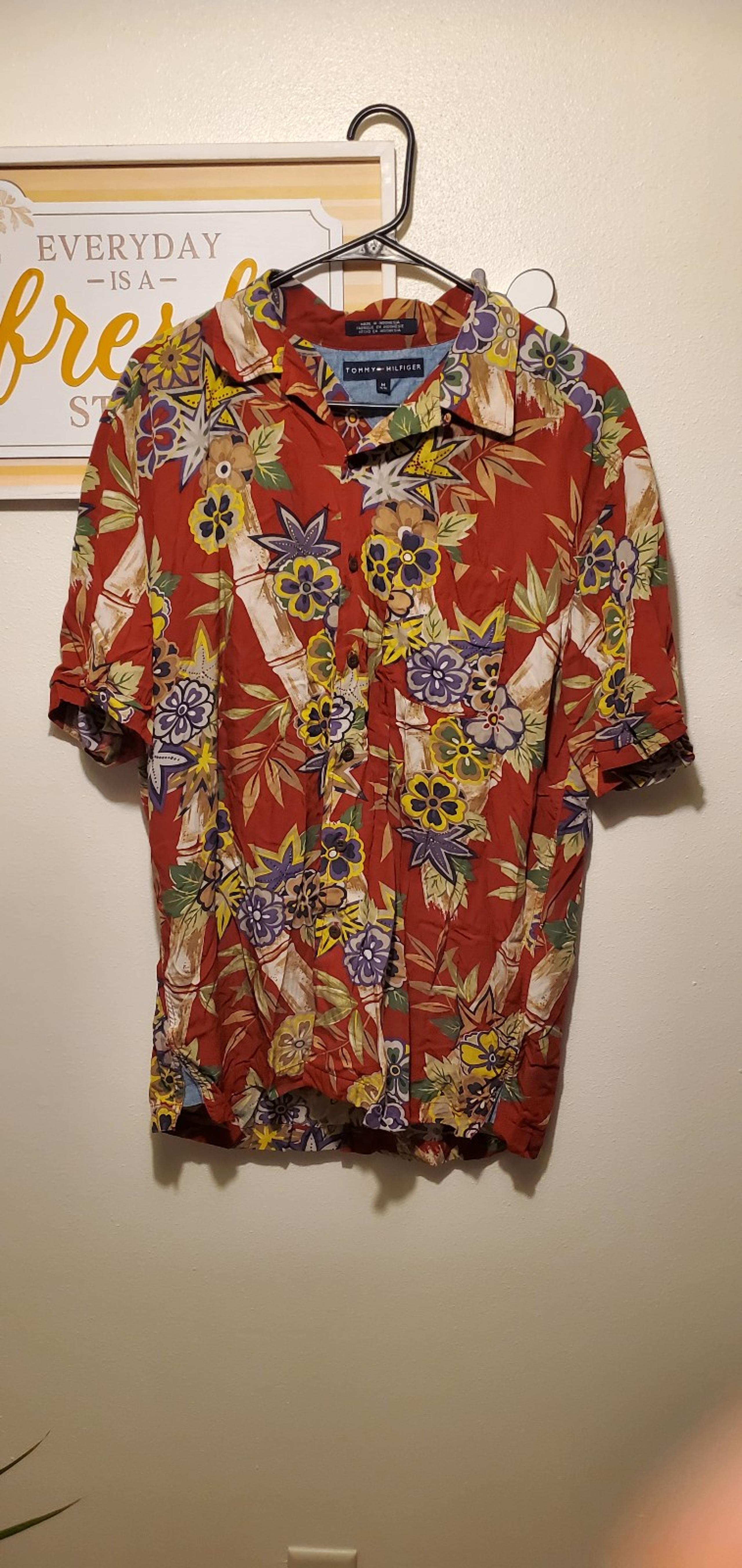 Mens Tommy Hilfiger Floral Button Up Shirt