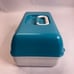 Vintage Caboodles Blue White Tiered Makeup Travel Case Model 5626 With Mirror