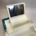 Vintage Caboodles Blue White Tiered Makeup Travel Case Model 5626 With Mirror