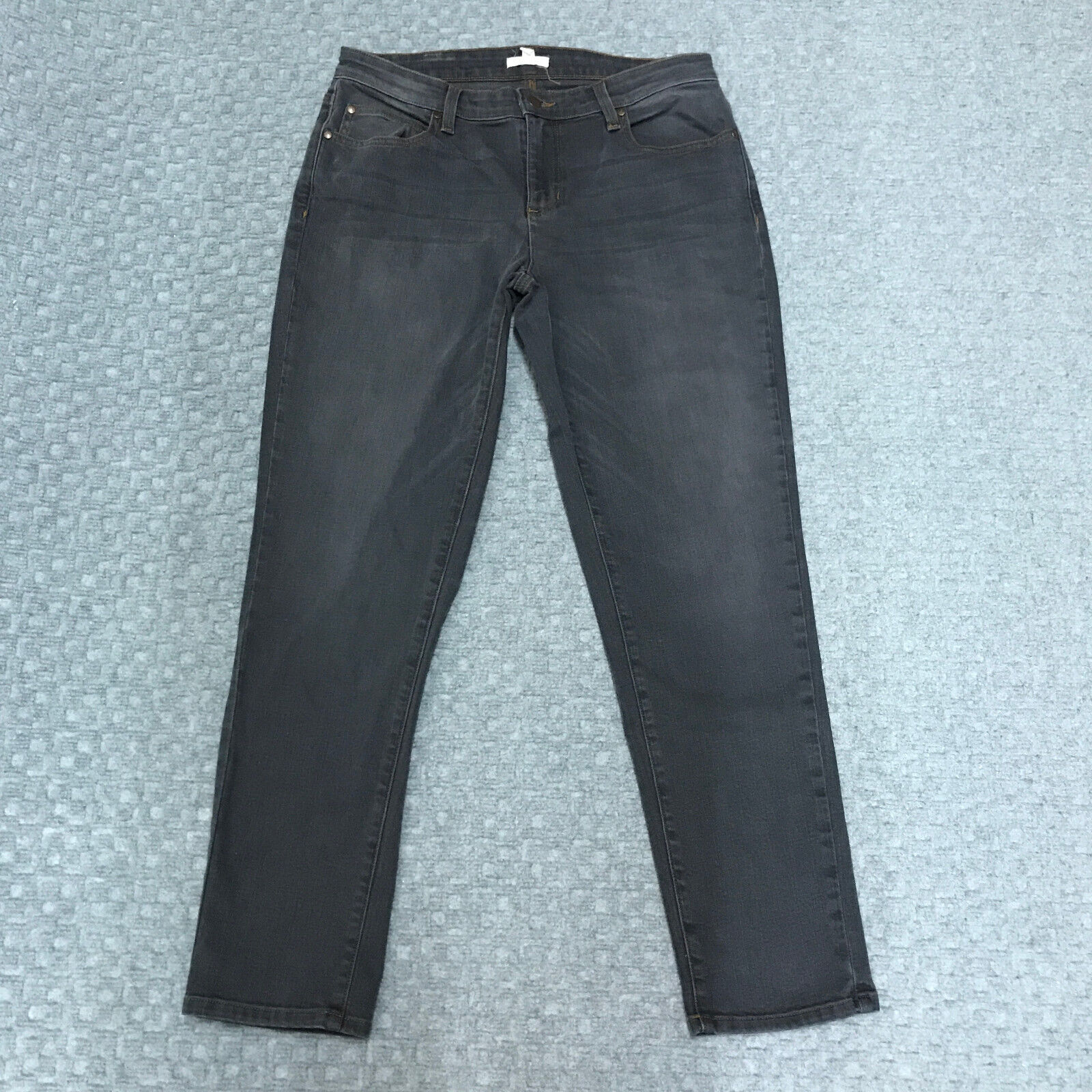 Eileen Fisher Jeans Womens 6 Gray Skinny Dark Wash Denim Everyday Capsule Basic