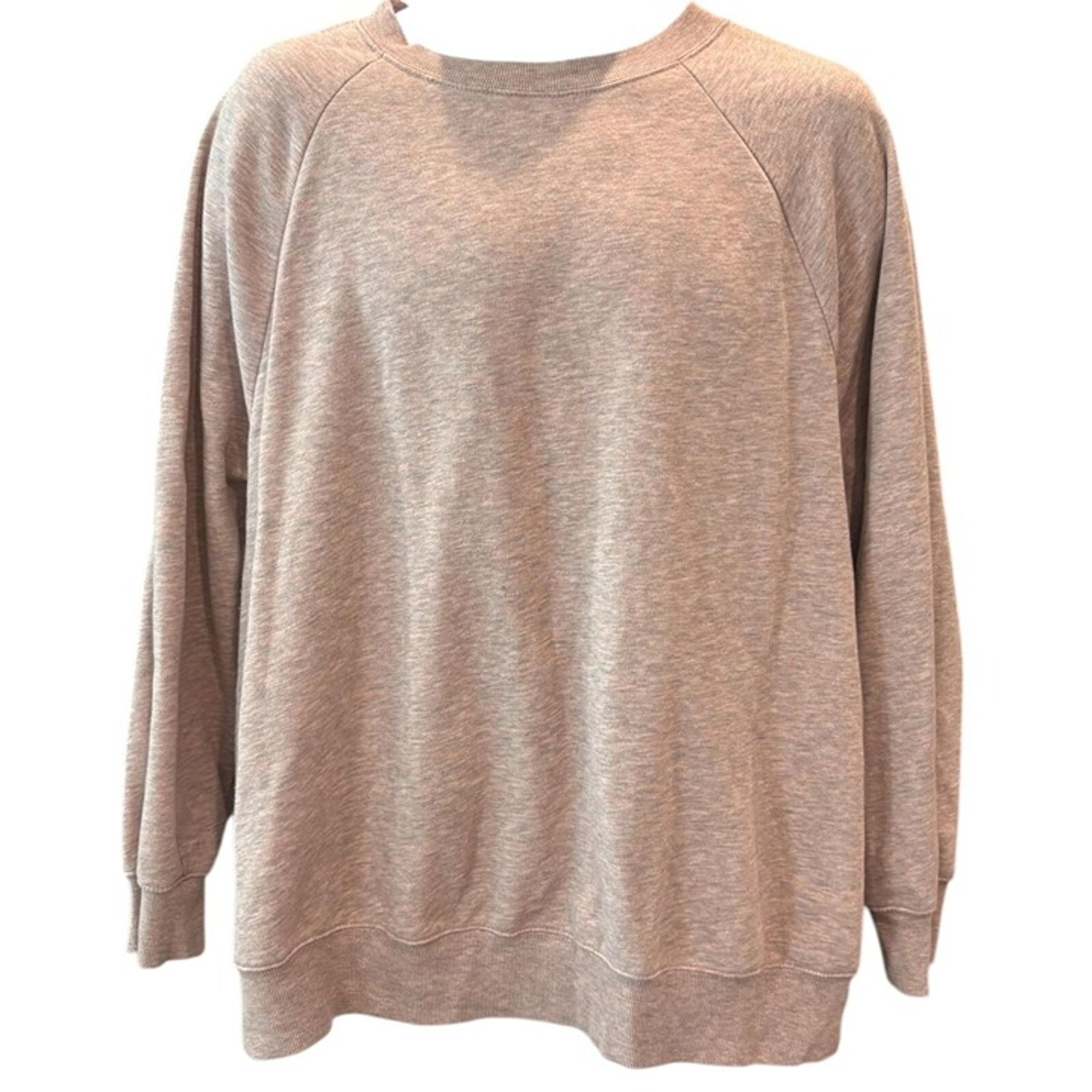 Old Navy Beige Crewneck Sweatshirt Pullover Size L Men's Heathered Fleece