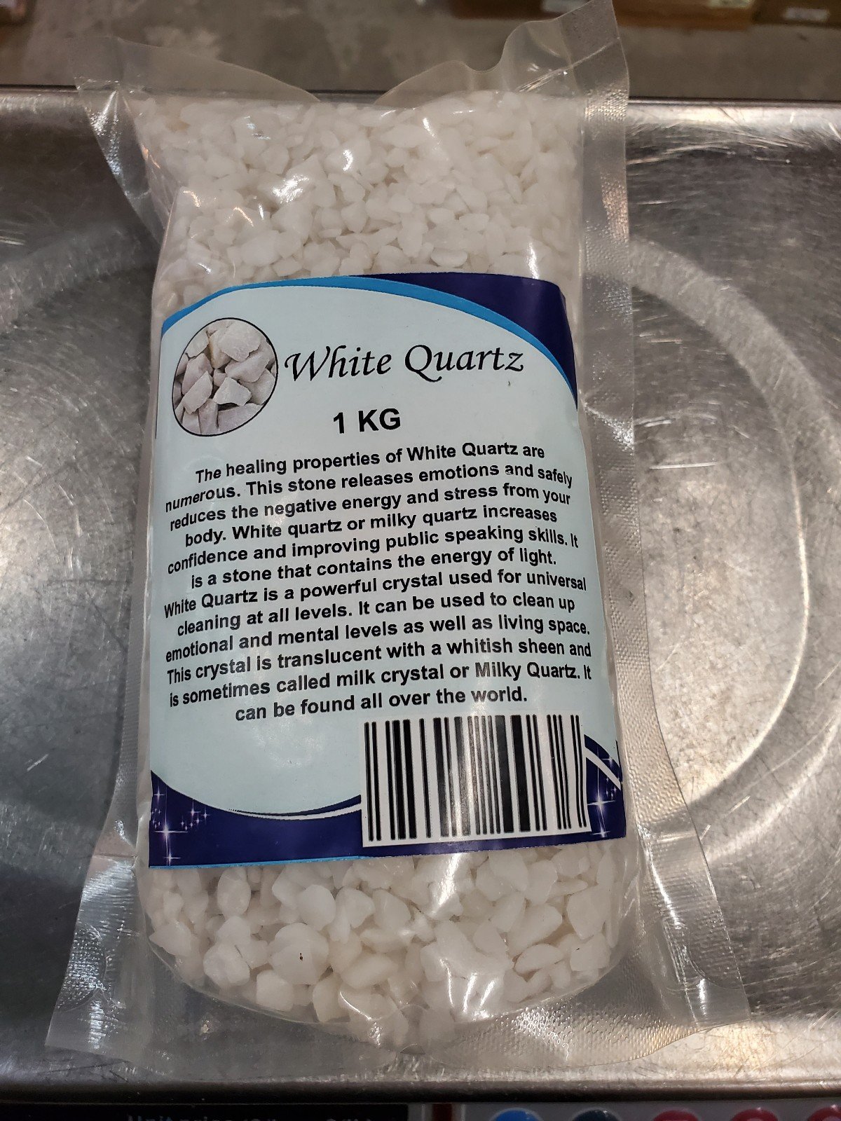 White Quartz 1kg bag of chips (2.2lbs)