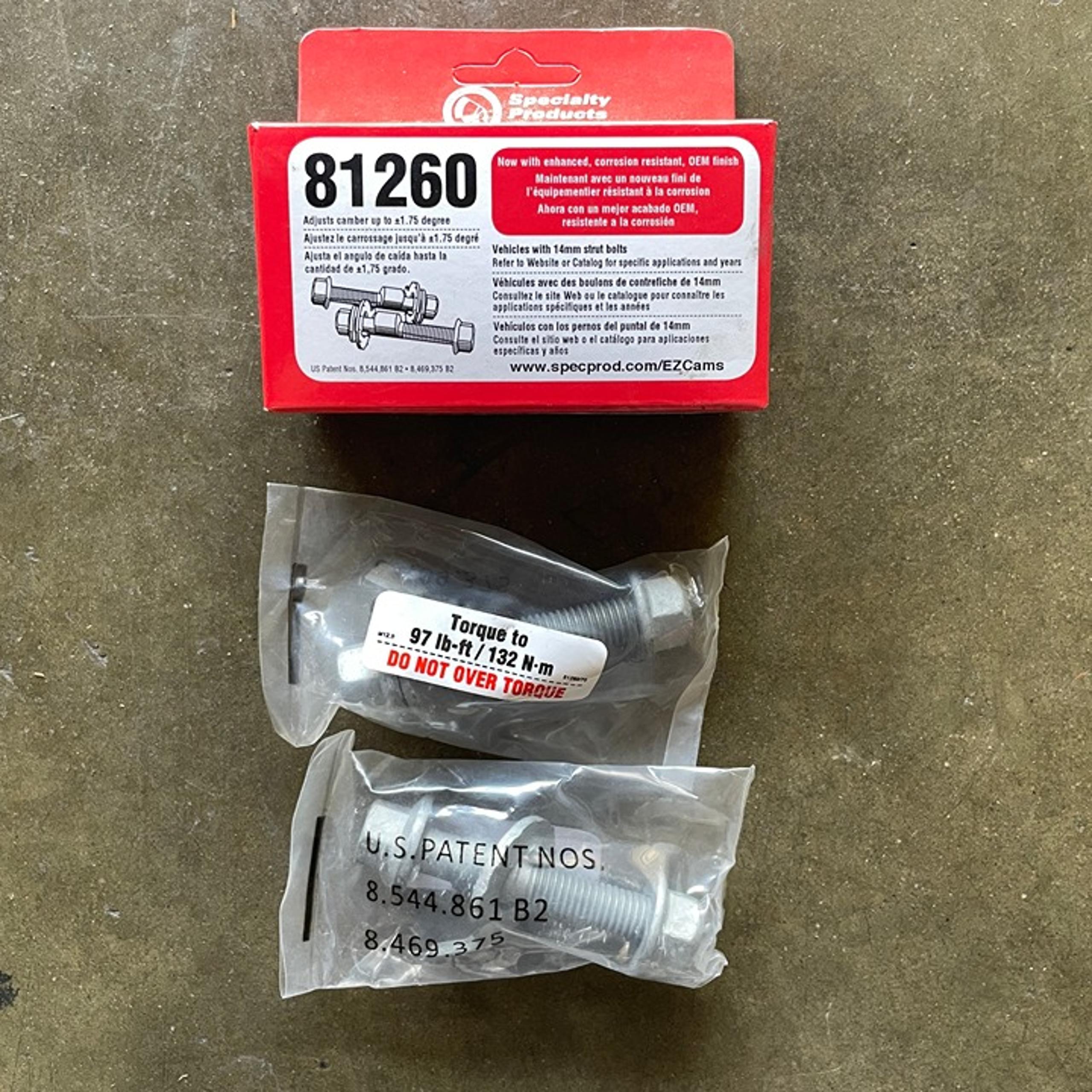 SPC (Specialty Products Company) 81260 Camber Strut Bolts NEW