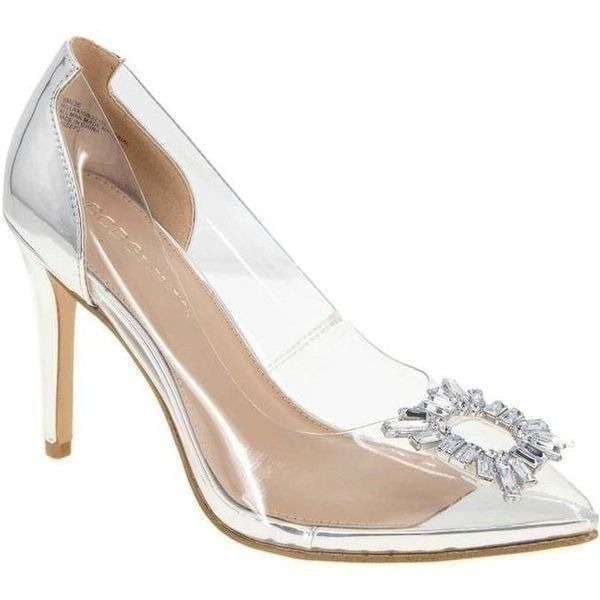 NWT Pointed Toe Pump BCBGENERATION Heels crystals rhinestone clear Cinderella