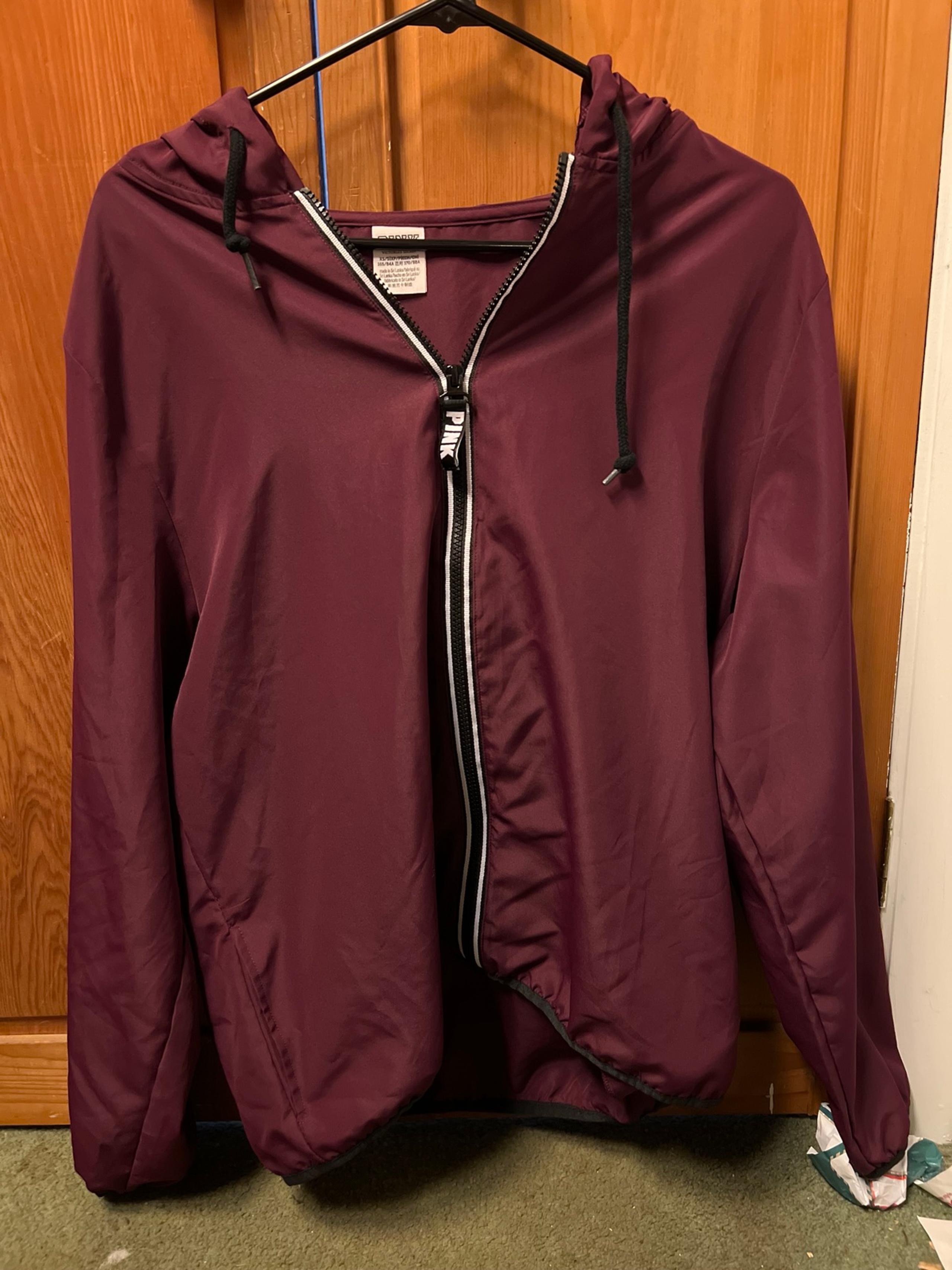 PINK women’s burgundy wind breaker