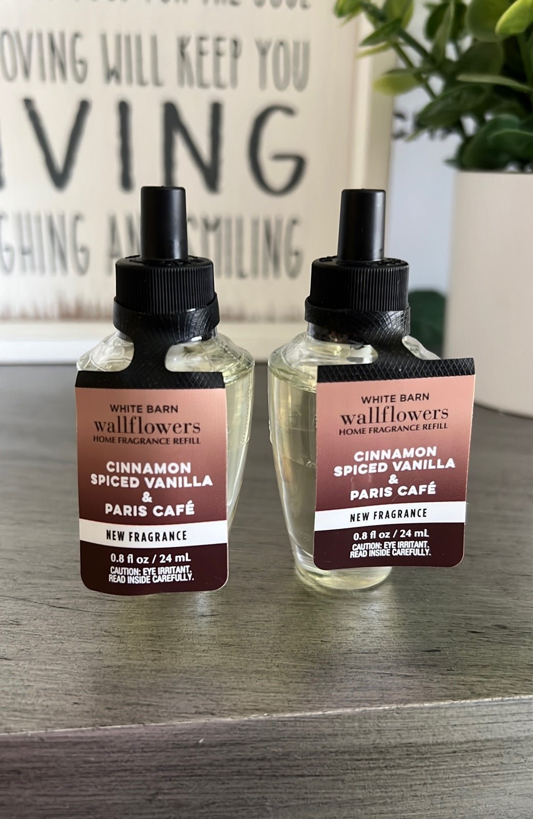 Bath and Body Works Wallflower Cinnamon spice vanilla and paris cafe