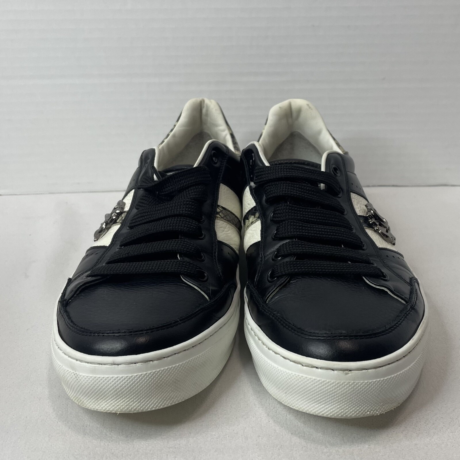 Cavalli Class by Roberto Cavalli Snakeskin Embossed Leather Italy Men's Size 44