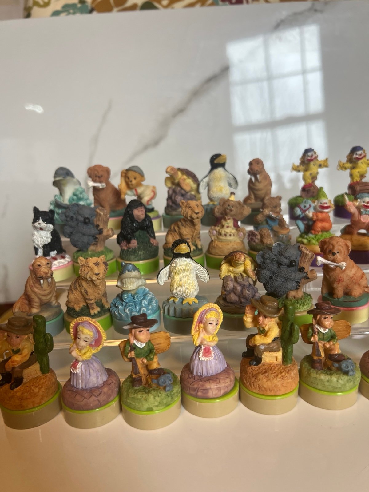 Vintage Mini stamp figurine collection