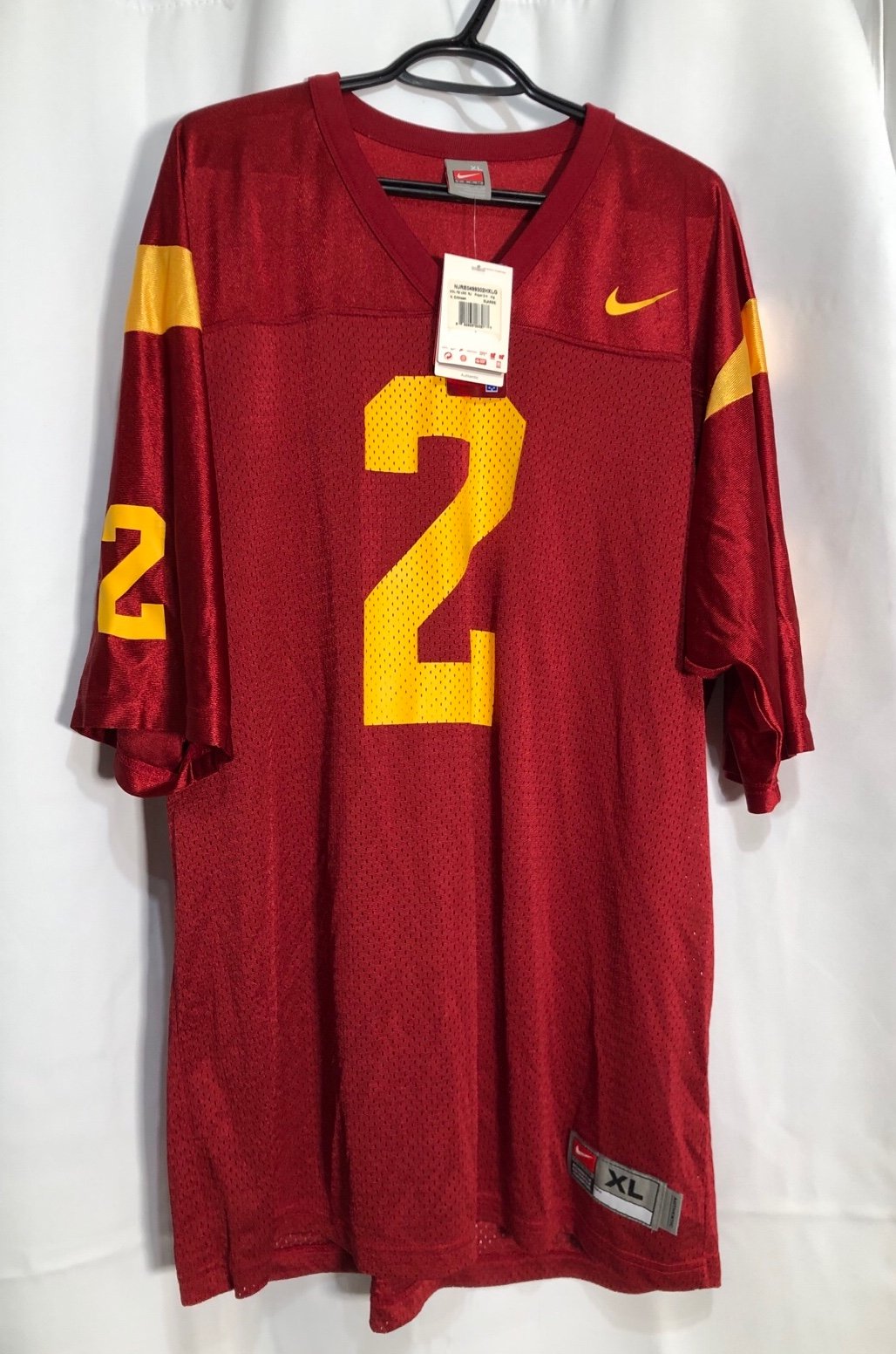 Vintage USC Football Jersey #2 Team Nike Size XL New With Tags NJRE0499302HXLG
