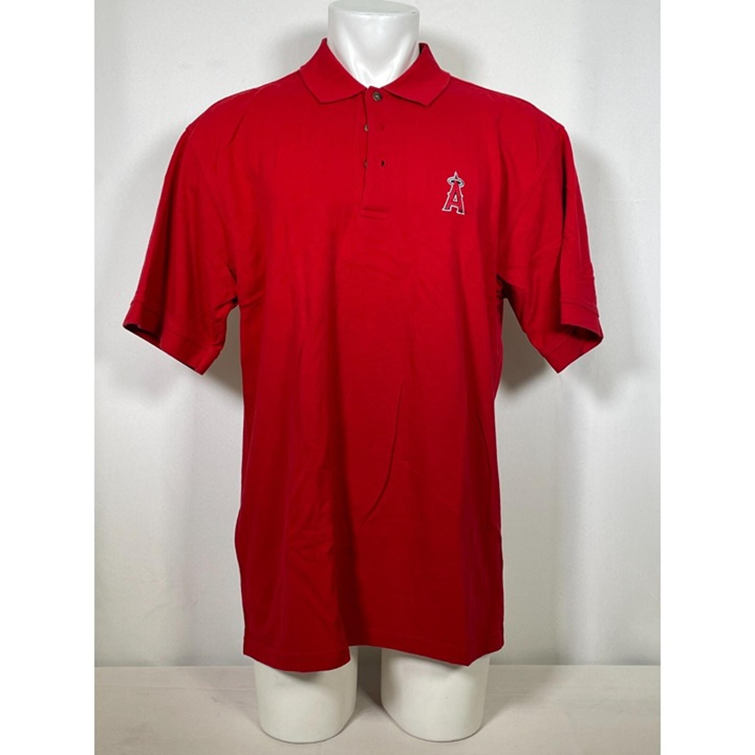 Los Angeles Angels MLB Antigua Red Team Polo Shirt Men's LARGE