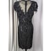 Vintage Lawrence Kazan Silk Sequin and Beaded Dress Black Medium