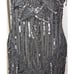 Vintage Lawrence Kazan Silk Sequin and Beaded Dress Black Medium
