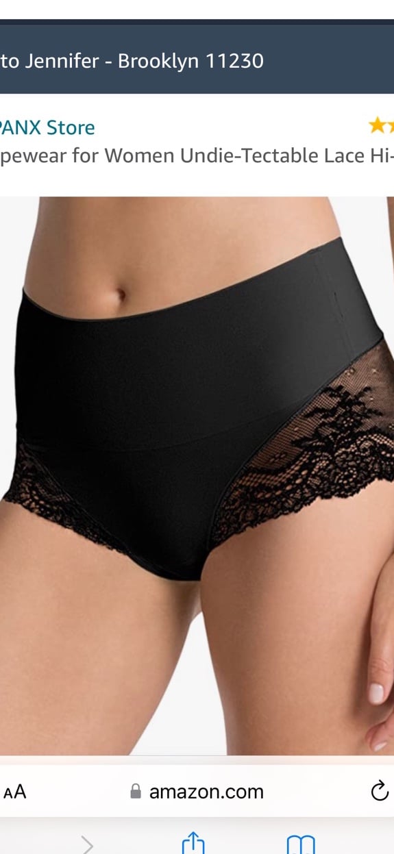 Spanx Black Undi-tectible Lace Panty XS