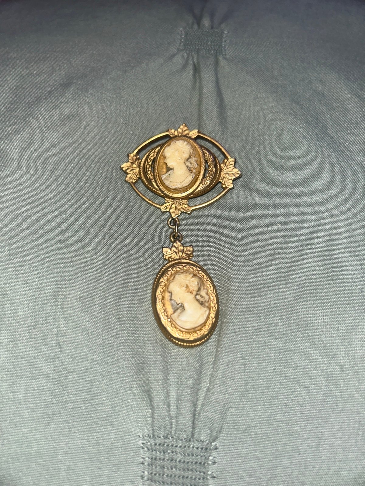 vintage cameo brooch