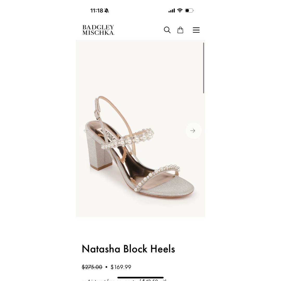 Badgley Mischka Natasha block heel